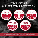 Tough Cover Snow Blower Cover - Extreme Conditions Edition, Certified Waterproof, Heavy Duty 600D Marine Grade Fabric, Universal Fit, Outdoor Protection, Snowblower Cover Universal (Black) Standard