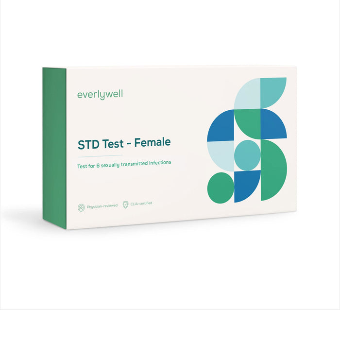 Everlywell Female STD Test - at Home - CLIA-Certified Adult Test - Discreet, Accurate Analysis for 6 Common STDs - Results Within Days