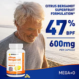 BergaMet Bergamot Citrus Supplement with 1200mg per Serving and 80% Polyphenols - 120 Capsules - Made in The USA