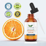 Vitamin C Serum with Aloe Vera & Vitamin E, Anti-Oxidant, Anti Wrinkle, Anti Aging, Skin Nourishment Day and Night Boost Collagen Production Fine Lines Soothing Hydration 2oz