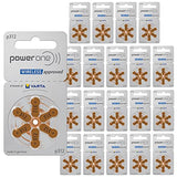 120 Powerone Hearing Aid Batteries, Size 312, Expiration Date October 2027