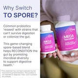 Microbiome Labs MegaSporeBiotic -Spore Based Probiotic to Support Gut Health - Proprietary Probiotic Blend Including Bacillus Coagulans + Bacillus Subtilis -Spore Probiotic for Daily Use (60 Capsules)