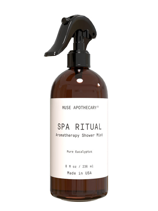 Muse Apothecary Spa Ritual Shower Mist Pure Eucalyptus Oil - Eucalyptus Spray for Shower, Bath & Linen - Spa & Shower Spray Aromatherapy - Eucalyptus Room Spray - Eucalyptus Essential Oil Spray 8oz