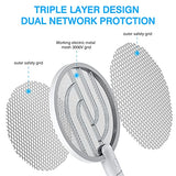 PALONE Electric Fly Swatter 3000V Bug Zapper Racket 2 in 1 Fly Swatter with 1200mAh Battery Rechargeable Mosquito Killer Lamp with 3 Layers Safety Mesh for Indoor and Outdoor
