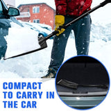 UMUACCAN Snow Shovel, Ergonomic Car Snow Shovels with Aluminum Handle Heavy Duty Snow Removal, Portable and Utility for Cars, Home, Garden, Mud and Snowman, Black, SNS926