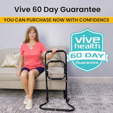 Vive Chair Stand Assist for Elderly - Portable Standing Up Assistance for Seniors - Self Lift Aid Disabled & Handicap Fall Prevention - Padded Cane Bars Help You Get Up from Couch, Bed, & Floor