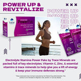 Trace Minerals | Power Pak Electrolyte Powder Packets | 1200 mg Vitamin C, Zinc, Magnesium | Boost Hydration, Immunity, Energy, Muscle Stamina | Concord Grape | 60 Packets