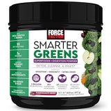 FORCE FACTOR Smarter Greens Superfoods + Digestion Powder, Greens Powder with 2 Billion Probiotics, Digestive Enzymes, and Antioxidants to Detox, Cleanse, 30 Servings