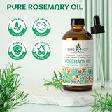 EVOKE OCCU Rosemary Essential Oil for Hair Growth, Nourishing Treatment for Split Ends and Dry, Suitable for All Hair Types and Eyelash Growth - 4 FL Oz