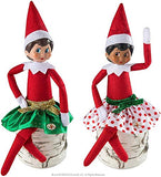 The Elf on the Shelf Outfit Value Pack - 2 Festive Skirts and DIY Ugly Sweater Set with 6 Interchangeable Velcro Christmas Designs - Surprise Your Kids with New X-Mas Clothes Every Day