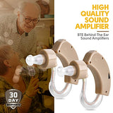 MEDca BTE Behind the Ear Sound Amplifier Super Mini Size Sound Enhancer For Better Hearing (Pair)