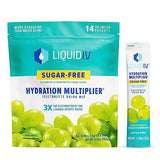 Liquid I.V. Sugar-Free Hydration Multiplier - Green Grape – Powder Packets  | Electrolyte Drink Mix | Easy Open Single-Serving Stick | Non-GMO | 14 Sticks