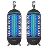 Bug Zapper Outdoor Wireless Mosquito Zapper Indoor Portable Camping Bug Zapper 2500mAh Electric Trap Ideal for Fly Traps (Black 2 Pack)