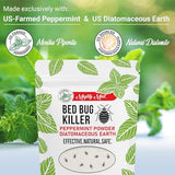 Bed Bug Killer, Diatomaceous Earth Peppermint Powder, 1 lb