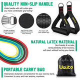 WALITO Resistance Bands Set - Exercise Bands with Handles, Door Anchor, Legs Ankle Straps, for Heavy Resistance Training, Physical Therapy, Muscle Training, Yoga, Home Workouts