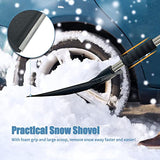 Sutekus Snow Brush Kit Includes Snow Shovel, Ice Scraper, Snow Brush and Car Windshield Snow Cover for Auto Cars SUV Trucks (Silver)