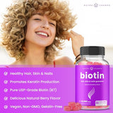 NutraChamps (2 Pack) Biotin Gummies 10,000mcg [High Potency] for Healthy Hair, Skin & Nails for Adults & Kids - 5000mcg in Each Gummy Vitamin - Vegan, Non-GMO, Pectin-Based Hair Health Supplement