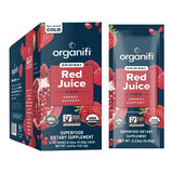 Organifi GO Packs - Red Juice Organic Superfood Powder Drink for Natural Energy Support - 14 Travel Servings - Only 2 grams of Sugar per Serving - Vegan, Keto Friendly - No GMOs, Gluten, Dairy or Soy