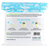 Scrubzz Disposable No Rinse Bathing Wipes - All-in-1 Single Use Shower Wipes, Simply Dampen, Lather, and Dry Without Shampoo or Rinsing (Unscented, 75 Count (Pack of 3)