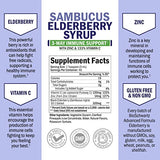 Elderberry Syrup for Kids and Adults - Natural Immune Support with Zinc and Vitamin C Plus 10x Concentrated Sambucus Elderberries - Blueberry Pancake Flavor - Gluten-Free, Non-GMO Multiminerals - 8oz