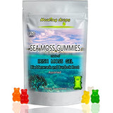 Sea Moss Gummies - Irish Sea Moss - Raw Organic Wildcrafted Sun-Dried Seamoss Powder and Gel - with Bladderwrack Burdock Root – Alkaline Keto Vegan Non-GMO Diet – Skin & Detox (Assorti)