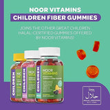 Noor Vitamins Halal Children Fiber Gummy with Prebiotic Plant Based Fiber; Sugar Free, Non-GMO, Gluten Free, Vegan Friendly Gelatin Free Halal Vitamins - 90 Count