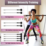 WeluvFit Pilates Bar Kit with Resistance Bands, Exercise Fitness Equipment for Women & Men, Home Gym Workouts Stainless Steel Stick Squat Yoga Pilates Flexbands Kit for Full Body Shaping