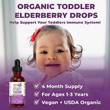 MaryRuth's Toddler Elderberry Liquid Drops | USDA Organic | Black Elderberry Supplement for Ages 1-3 Years | Immune Support & Overall Health | Vegan | Non-GMO | Gluten Free | 30 Servings