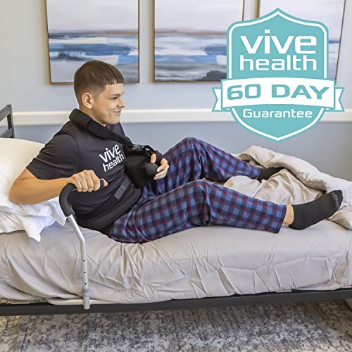 Vive Bed Rail Cane - Stand Assist Bar - Adjustable Height Bedside Safety Handrail - Mobility Aid Guard Device for Elderly Adult - Bed Pull Up Assist - Bedrail Grab Bar for Seniors and Surgery Recovery