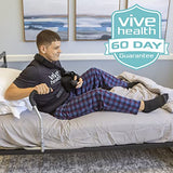 Vive Bed Rail Cane - Stand Assist Bar - Adjustable Height Bedside Safety Handrail - Mobility Aid Guard Device for Elderly Adult - Bed Pull Up Assist - Bedrail Grab Bar for Seniors and Surgery Recovery