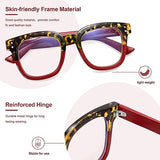 Madison Avenue Blue Light Blocking Glasses Oversized Fashion Blue Light Glasses for Women Anti Eyestrain & UV Protection Computer Eyeglasses (Red Tortoise)