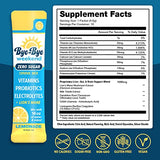 Bye-Bye Weekend Recovery & Hydration Drink Mix - Electrolytes, Probiotics, Vitamins for Liver & Gut - Goodbye Fatigue, Brain Fog - Zero Sugar Lemonade Powder - 10 Pack