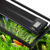 hygger Auto On Off LED Aquarium Light Extendable 12-17 Inches 7 Colors Sunrise Sunset Full Spectrum Light Fixture for Freshwater Planted Tank Build in Timer