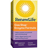 Renew Life Adult Plant-Based Enzyme Supplement - Gas Stop Enzyme Formula, Dariy Free - 60 Vegetarian Capsules