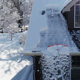 EZ Smart Snow Roof Rake, Adjustable 36IN Blade V-Blade Technology, Prevents Ice Dams, 21ft Reach Pole Included, Quick Assembly, Carrying Bag Included, NO wheels or sharpe edge to damage your shingles.