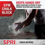 SPRI Chalk Block, 2oz. (8 Pack) for Gymnastics, Rock Climbing, Bouldering, Weight-Lifting,