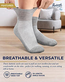 Pembrook Ankle Diabetic Socks for Women & Men | 6 Pairs | Wide Non Binding Socks Quarter Length | Edema Neuropathy Socks