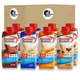 Premier Protein High Protein Shakes Variety Pack Sampler, 11 Fl. Oz Each - Cafe Latte, Chocolate, Vanilla, Caramel - 2 of Each Flavor (8 Pack) in The Award Box Packaging