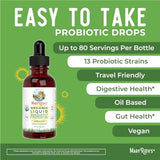 USDA Organic Liquid Probiotic | Digestive Health | Probiotics for Women | Probiotics for Men | Probiotics for Kids | Acidophilus Probiotic | Vegan | Non-GMO | Travel Friendly | 20 Servings