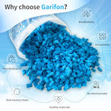 Garifon 5lbs Bean Bag Filler, Pillow Bean Bag Stuffing Filling, Shredded Memory Foam Filling, Punching Bag Filler, Foam Refill for Pouf/Ottoman Stuffing/Couch/Boxing Bag/Dog Bed, Added Gel Particles