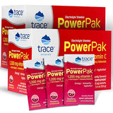 Trace Minerals | Power Pak Electrolyte Powder Packets | 1200 mg Vitamin C, Zinc, Magnesium | Boost Hydration, Immunity, Energy, Muscle Stamina | Raspberry | 60 Packets