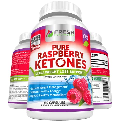 FRESH HEALTHCARE Pure 100% Raspberry Ketones Max 1000mg Per Serving