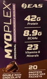 EAS Original MYOPLEX Maximum Muscle Builder - Meal Replacement Protein Mix - Double Rich Chocolate - 20 Individual Packets - Quality Protein Blend - 42g Per Serving