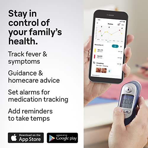 Braun ThermoScan 7+ Connect– Digital Ear Thermometer for Kids, Babies, Toddlers and Adults – Fast, Gentle, and Accurate Results in 2 Seconds - Bluetooth Thermometer, IRT6575