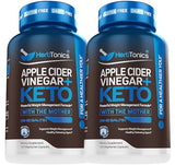 Herbtonics Apple Cider Vinegar Capsules with The Mother Plus Keto BHB - for Women & Men - Energy & Focus - 240 Vegan Pills