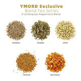 YMORD Lemongrass Peppermint Tea Bags – Authentic Full Leaf Tea Blends – Premium Herbal Detox Tea Supports Healthy Digestion – Refreshing Flavor – Pyramid Sache 40 Count Total (Pack of 2) Caffeine Free