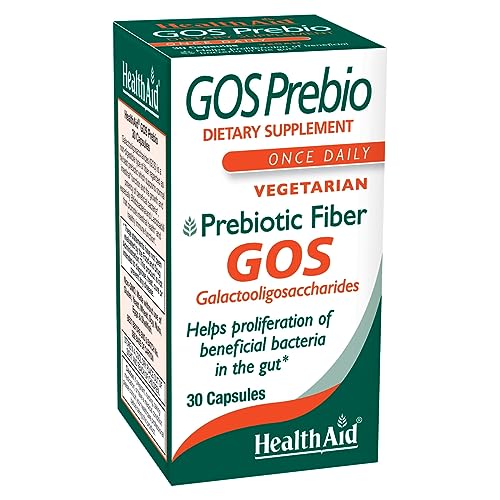 HealthAid GOSPrebio, Prebiotic Fiber, Once Daily, 30ct, Helps Proliferation of Beneficial Bacteria in The Gut, Galactooligosaccharides, Vegan