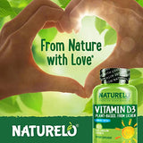 NATURELO Vitamin D - 2500 IU - Plant Based from Lichen - Natural D3 Supplement for Immune System, Bone Support, Joint Health - Vegan - Non-GMO - Gluten Free - 180 Mini Capsules