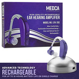 Digital Hearing Aid Amplifier Set - Premium Rechargeable Behind The Ear Personal Sound Amplification Device - for Adults and Seniors with All-Day Battery Life, (Pair, Purple)