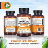 Turmeric Curcumin 1440mg with Black Pepper & Ginger I 120 Vegan Turmeric Capsules High Strength (2 Month Supply) I Made in The UK by Prowise Healthcare